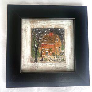 KOLENE SPICHER Framed Signed Numbered Art Print Hand Painted Folk Art 7.5"x7.5"